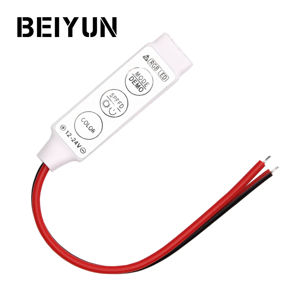 

DC 12V 6A LED RGB Controller Dimmer Mini 3Key Remote For 5050 2835 RGB LED Strip 19 Dynamic Modes and 20 Static Color