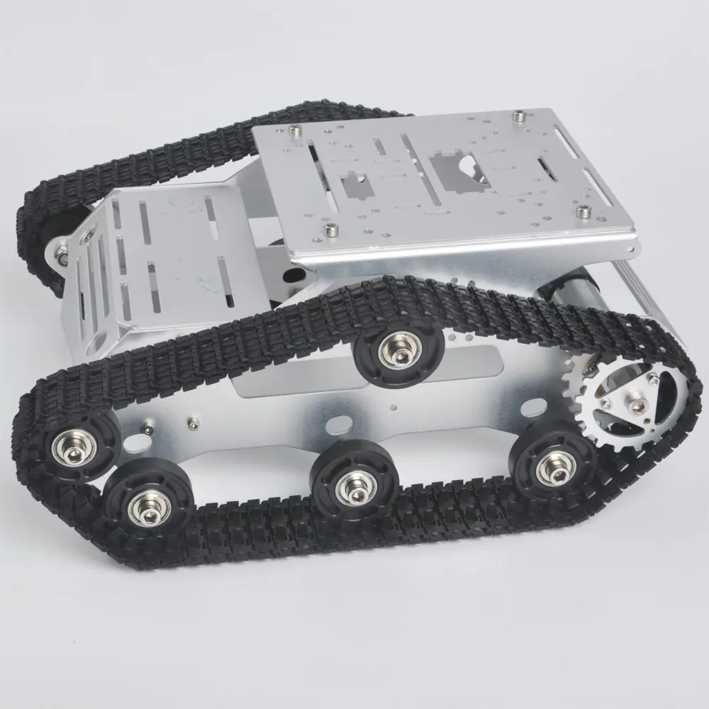 KOOKYE Robot Car Chassis Smart Tank Platform Metal Stainless Steel 2DW Motor 9V for Arduino / Raspberry Pi DIY(TR300) KOOKYE Robot Car Chassis Smart Tank Platform Metal Stainless Steel 2DW Motor 9V for Arduino / Raspberry Pi DIY(TR300)
