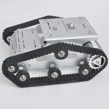 KOOKYE Robot Car Chassis Smart Tank Platform Metal Stainless Steel 2DW Motor 9V for Arduino / Raspberry Pi DIY(TR300) metal tank chassis all metal structure big size load large obstacle surmounting for robot project the engineering prototype