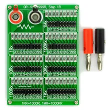 1R – 9999999R Seven Decade Programmable Resistor Board, Step 1R, 1%, 1/4W.