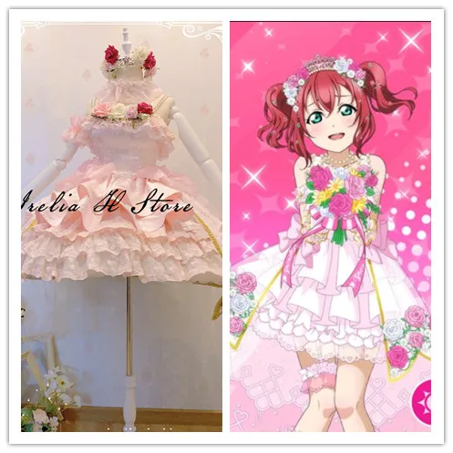 

Bride Love live Sunshine Aqours Kurosawa Ruby Wedding Dress Cosplay Costume custom made/size
