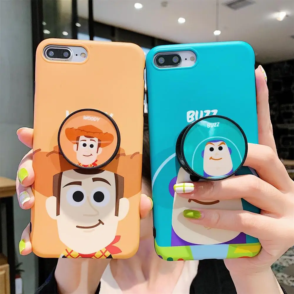

Cute Cartoon Toy story Soft Silicone IMD Phone Case For iPhone7case 6S 6 8Plus Back Cover Case For iPhone X XS MAX XR cover capa