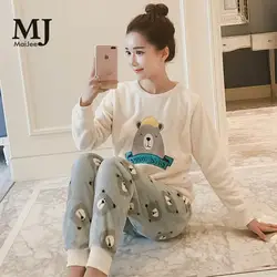 MJ038A фланелевая кигуруми зимняя kawaii Pizama Damska Pijama Feminino Pijama De Animal Толстая Пижама Pijamas Mujer Pigiama Donna