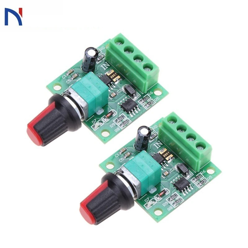 

1.8V 3V 5V 6V 7.2V 12V 2A 30W DC Motor Speed Controller Mini DC Motor Speed Regulator Controls PWM 1803BK