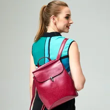 Backpack female 2019 new leather Korean fashion oil wax leather backpack Korean style backpack shoulder bag mochila feminina Backpack female 2019 new leather Korean fashion oil wax leather backpack Korean style backpack shoulder bag mochila feminina