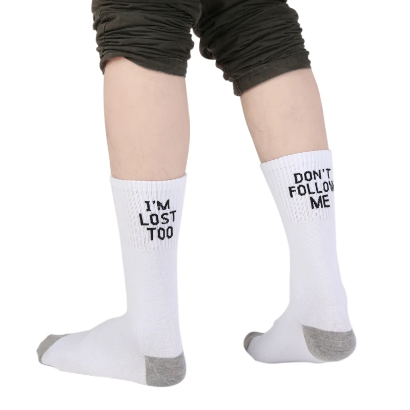 

New Sport Socks Winter Autumn Soft Socks Women Men Ankle Letter Print Design Off Pattern Funny Outdoor