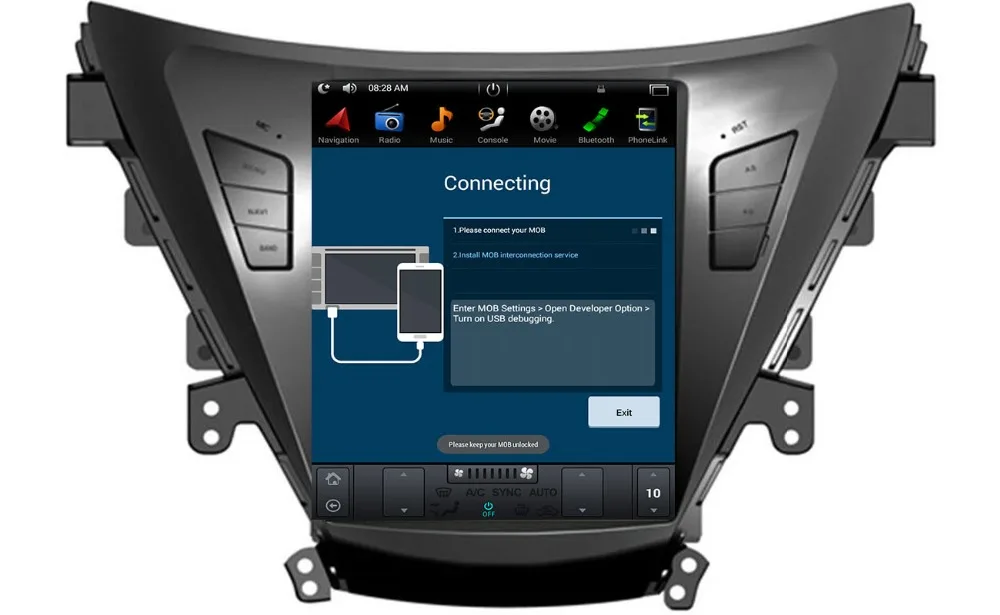 Sale Tesla Style 10.4 "Vertical Screen Android 6.0 Car GPS Navigation DVD Player Autostereo for HYUNDAI ELANTRA / MD 2011 2012 2013 - 3