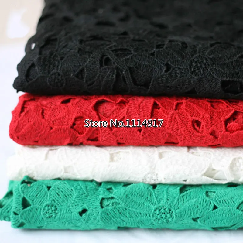 New Heavy Water-soluble Hollow Tree Leaves Embroidered Milk Silk Lace Fabric Clothing Accessories Width 120cm 1yard | Дом и сад