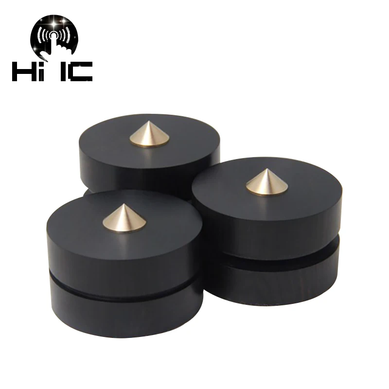 HIFI Audio Speakers Amplifier Ebony Copper Wood Anti shock Absorber
