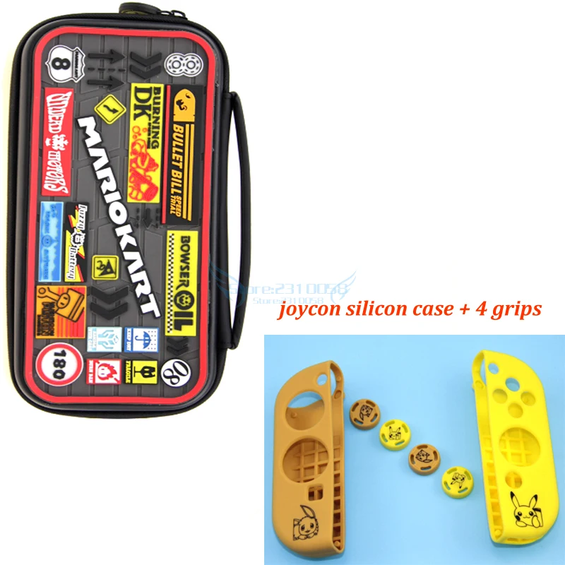 Для Nintendo Switch чехол для переноски аксессуары сумка для хранения из твердого пластика EVA чехол для путешествий для консоли NS силиконовый Портативный сумка - Цвет: 7 in 1 set