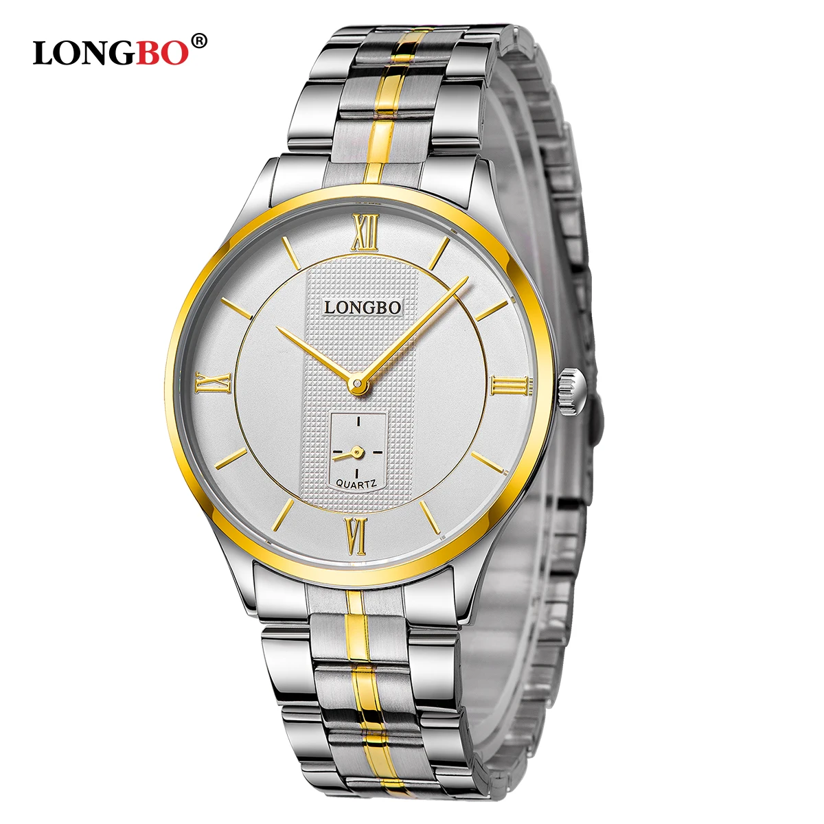 

LONGBO Quartz Watch lovers Watches Women Men Couple Analog Watches Leather Wristwatches Fashion Casual Watches Gold 1/pcs 80230