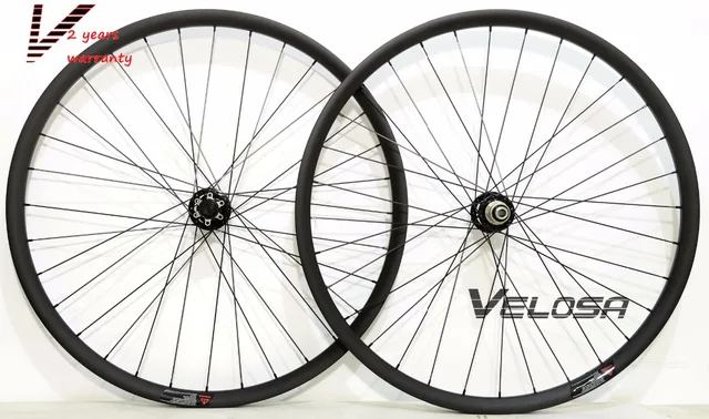 Cheap 27.5inch MTB carbon wheelset,650b carbon mountain bike AM/DH wheels ,Thru axle hub,  hookless rim tubeless compatible