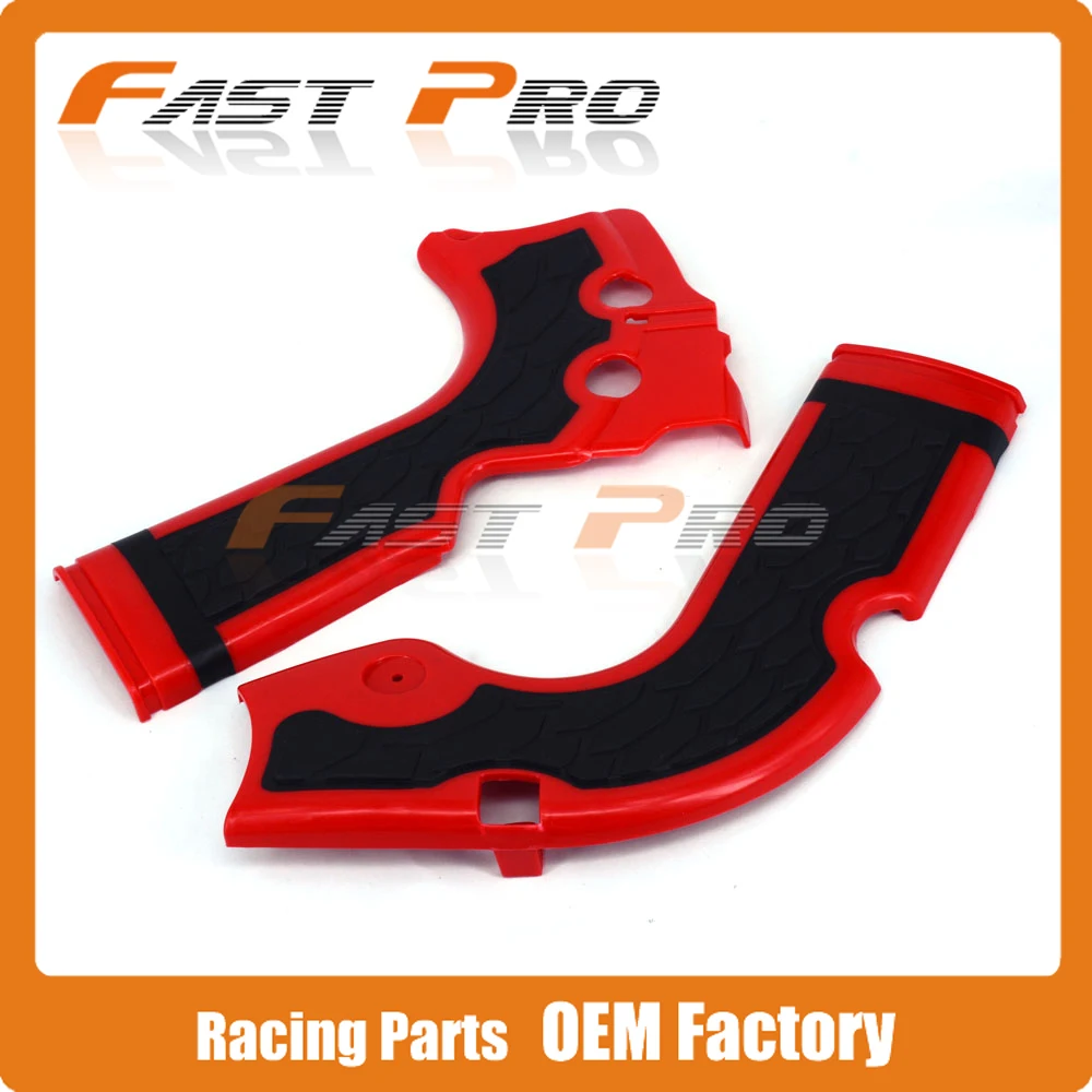 Plastic Red Black Frame Guards Protection for Honda CRF250R 2014 2016