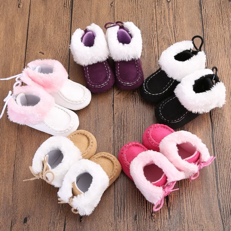 Winter Warm Baby First Walkers Brand Soft Soles Baby Girl Crib Shoes
