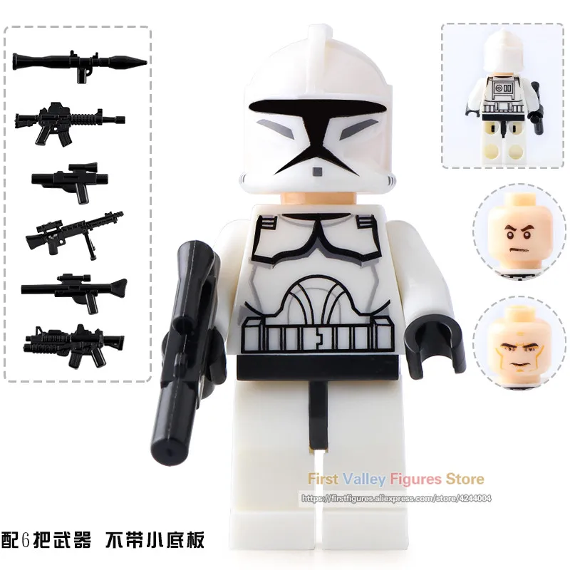 

DR.TONG 1PC Star Wars Single Sale Clone Soldiers Building Blocks Superhero Action Figures Children Toys AX45