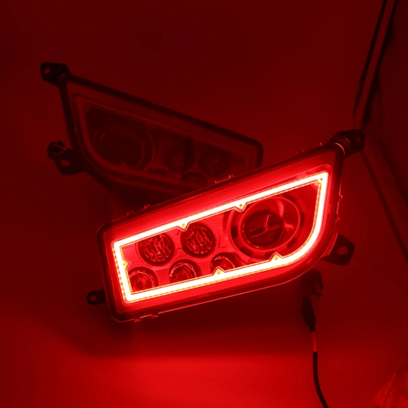 

for Polaris Front LED Headlight with angle eye RED L.E.D. for 2013-2017 Polaris RZR 1000XP GENERAL atv utv (Pack of Two)
