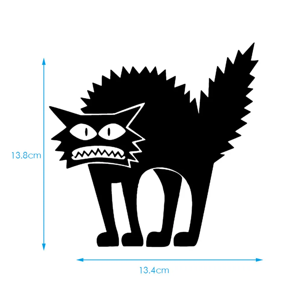 Halloween Thriller Cat Funny Animal Vinyl Decal Car Sticker Motorcycle Accessories Car-styling Car Body Wall Sticker 13.813 (7)