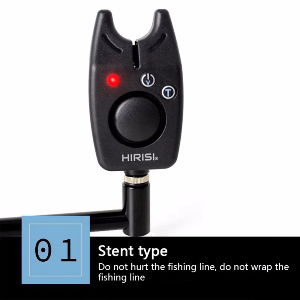 

Fish Bite Electronic Alarm Bell High Sensitivity LED Adjustable Tone Volume Fishing Throwing Rod Fishing Alarm Accessories