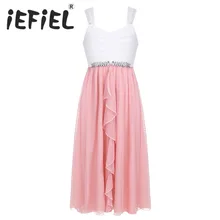 IEFiEL/летнее фатиновое платье принцессы с цветочным узором для девочек; Милые Детские платья для девочек; детская праздничная одежда для выпускного вечера