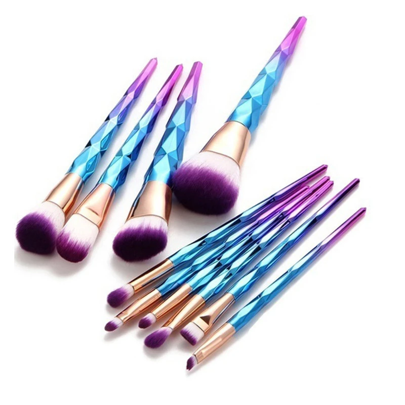 

Fony 1PC Mermaid Blue makeup brushes Foundation professional Eyebrow Eyeliner Blush Cosmetic Concealer Brushes pinceis de maquia