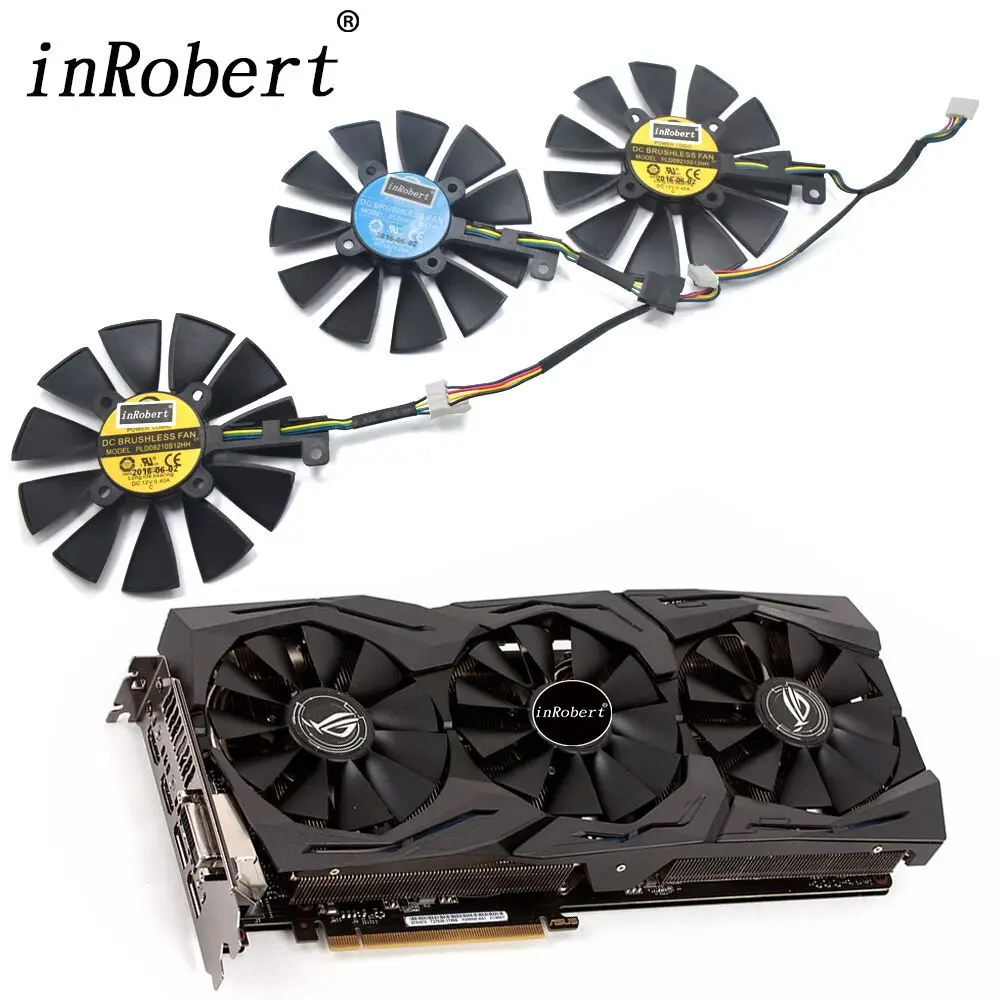 Вентилятор охлаждения для игровой видеокарты ASUS Strix GTX 1070 1080 1080Ti RX 580 R9 390X 88 мм|graphics