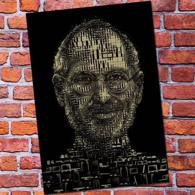 Apple Godfather Steve Jobs IT Master крафт-бумага Бар плакат, плакат в стиле ретро декоративная роспись стены наклейки
