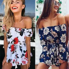 Женская одежда для клуба, летний комбинезон с цветочным принтом, облегающий вечерние комбинезоны, комбинезон, брюки, боди, женская одежда с цветочным принтом