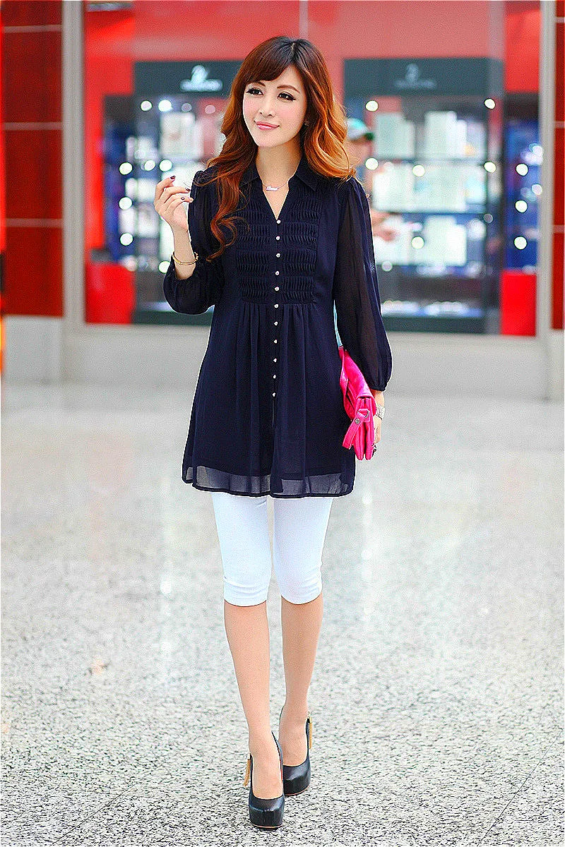 

6xl 5xl 4xl xxxxl big size xxxl plus size feminino korean see through black blouse long tunic tops for women ruffle blouse