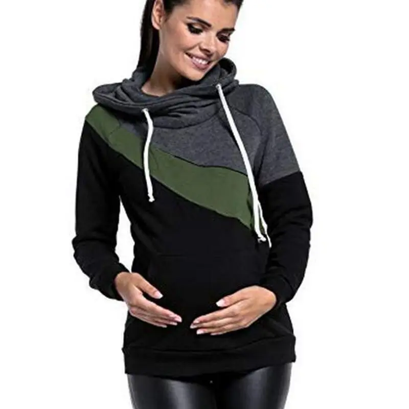 Ropa de maternidad a la moda multifunción madre lactancia sudaderas con capucha camiseta costura lactancia embarazo ropa de mujer