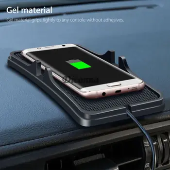 

Wireless Charger Car Dashboard Holder iPhone 8 10 X Plus Samsung S6 S7 S8 Edge Stand 5V/2A Charging Dock Mobile Phone Holder