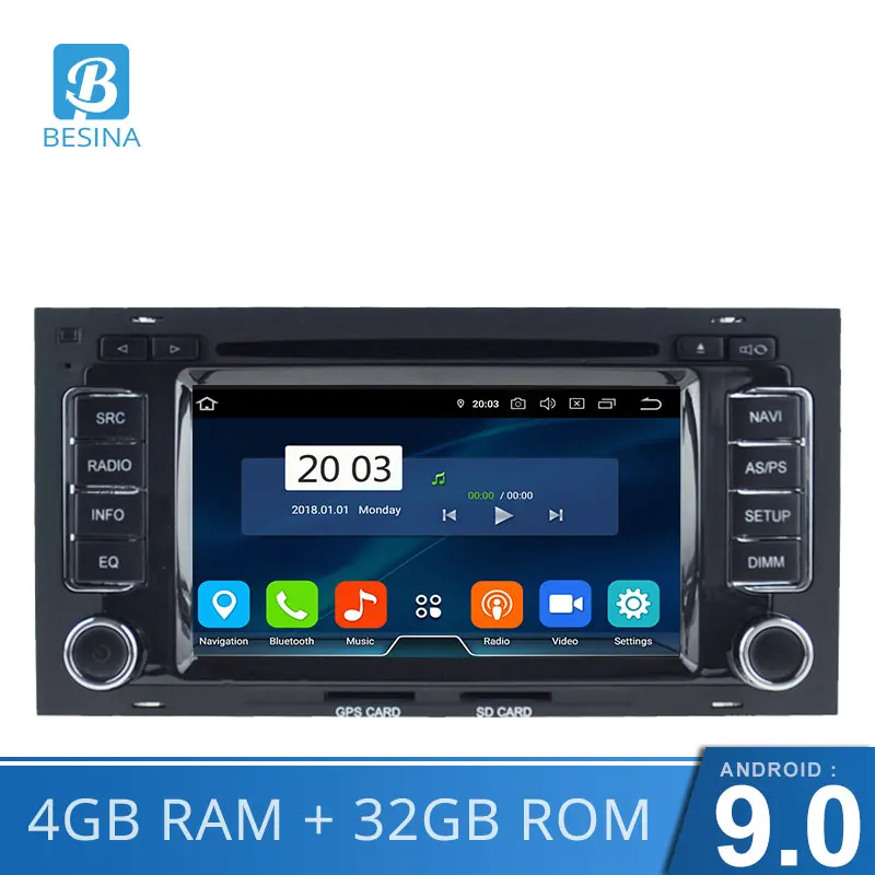 Clearance Besina 7 2 Din Android 9.0 Car DVD Player For VW Touareg Multivan T5 2002-2010 GPS Navi Radio 4G+32G Multimedia Octa Core Stereo 0