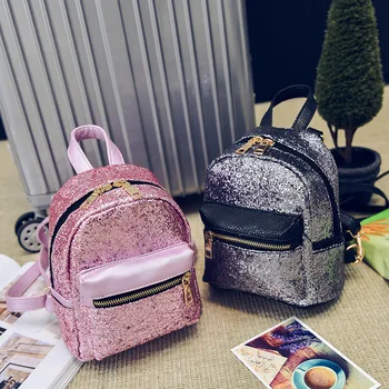 

062618 new hot lady small sequins backpack kids children fashion travel bags