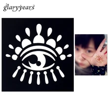 1 шт., аэрограф для глаз, трафарет для татуировки хны, женский боди-арт, живопись, красота, маленькая индийская хна, трафарет, паста, бумага, профессиональный G57