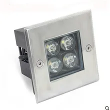 20 шт./лот 4 Вт квадратный светодиодный подземный свет 85-265 в Чистый/теплый белый вкапываемый светодиодный светильник наружное освещение