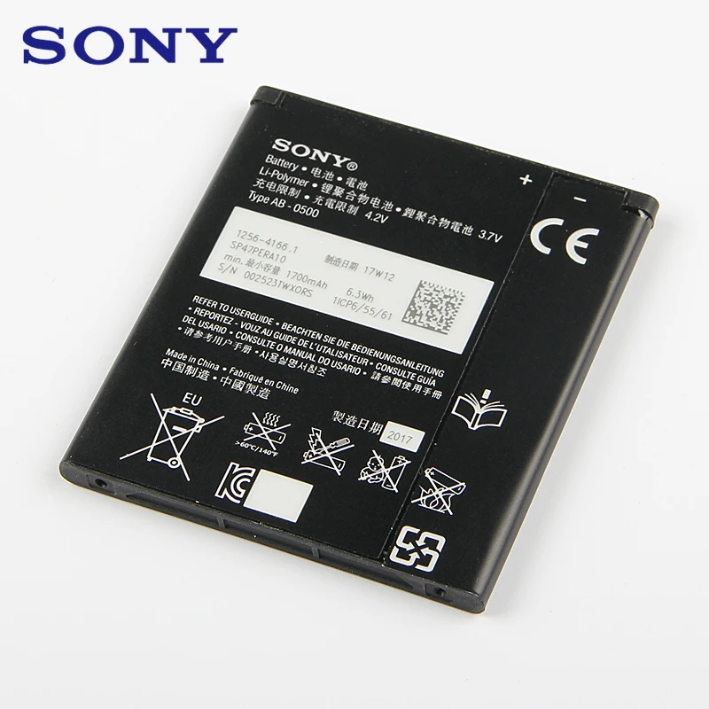 Оригинальная сменная батарея BA900 для SONY Xperia E1 GX TX LT29i SO-04D C1904 C2105 S36H ST26I AB-0500 C2005 аутентичная 1700 мАч