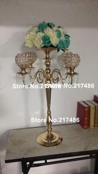 

new style Wedding acrylic crystal ball column wedding centerpiece /flower stand/candle holder