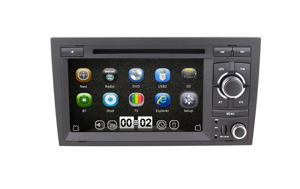 Flash Deal 7 inch 2 Din Car DVD Head unit for AUDI A4 2002-2008 With GPS Navigation Stereo Radio RDS Bluetooth + gift map 1