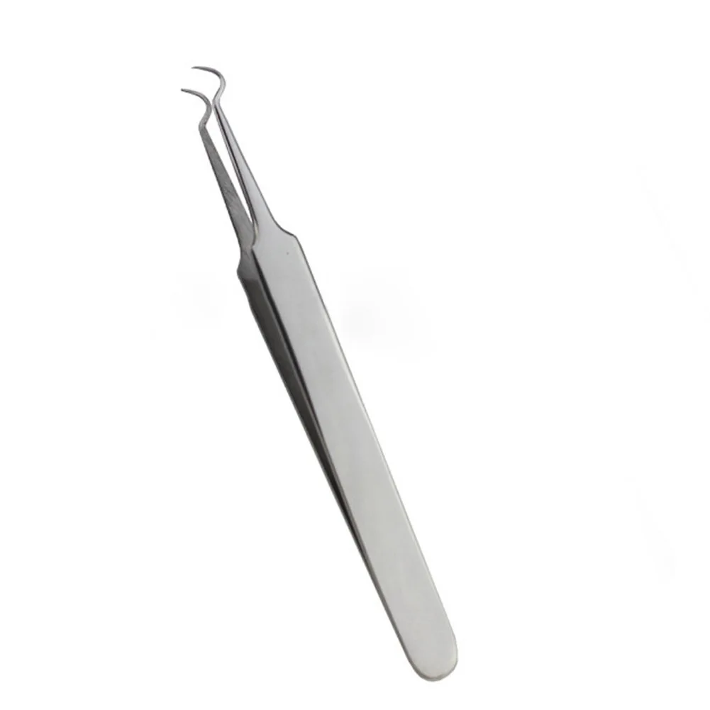 

1 pc Bend Curved Blackhead Acne Clip Tweezer Facial Skin Cleaning Tool Pimple Remover Extractor Stainless Steel
