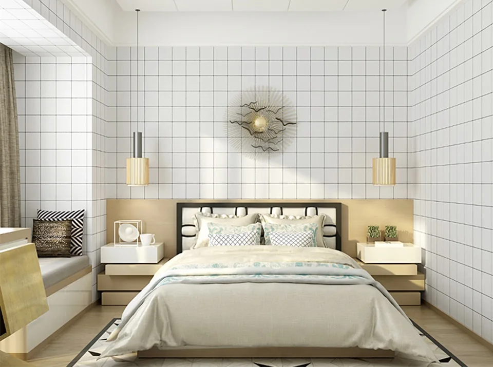 Moderno tijolo mosaico telha decalques auto adesivo