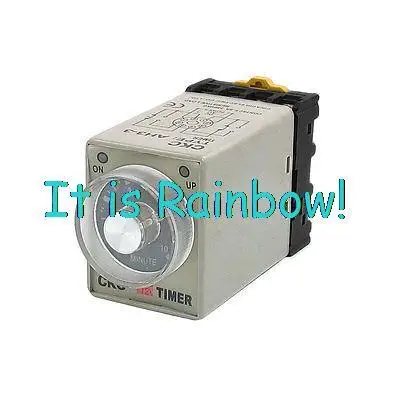 

Free Shipping 12VDC 0-10 Minutes 8P Screw Resistive Load Delay Timer Time Relay w Socket