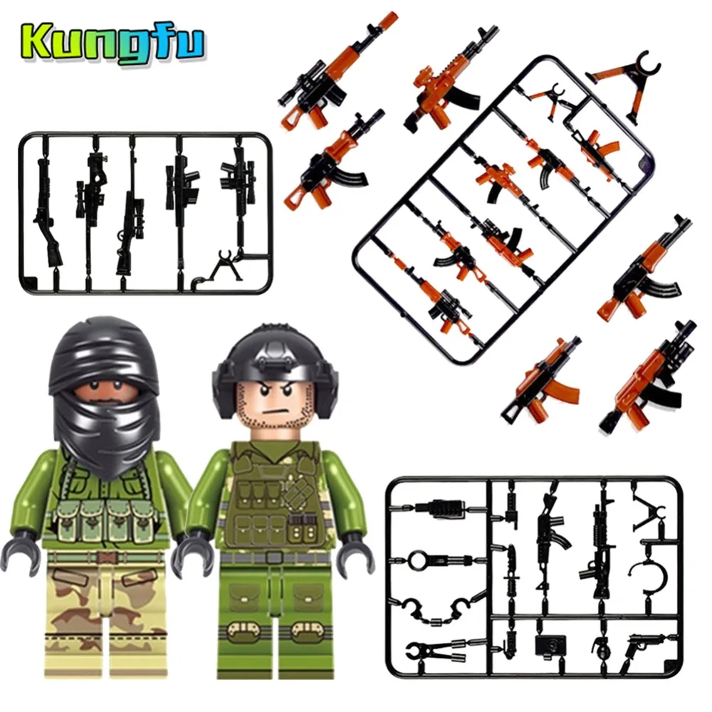 

LegoINGLY Military SWAT Police Gun Weapons Army Soldiers Building Blocks Bricks City Compatible With Legoes Action toys kids