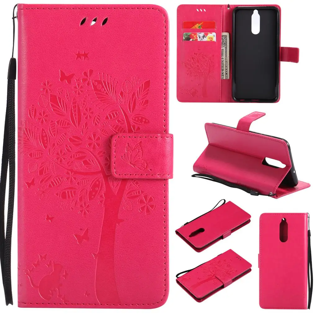 MuTouNiao ярко-розовый кожаный флип чехол Обложка для huawei Honor 4A 4X 5C 5X 6A 6X7 7A 7C 7i V8 V10 8 9 10 Lite Nexus 6P Nova 2i