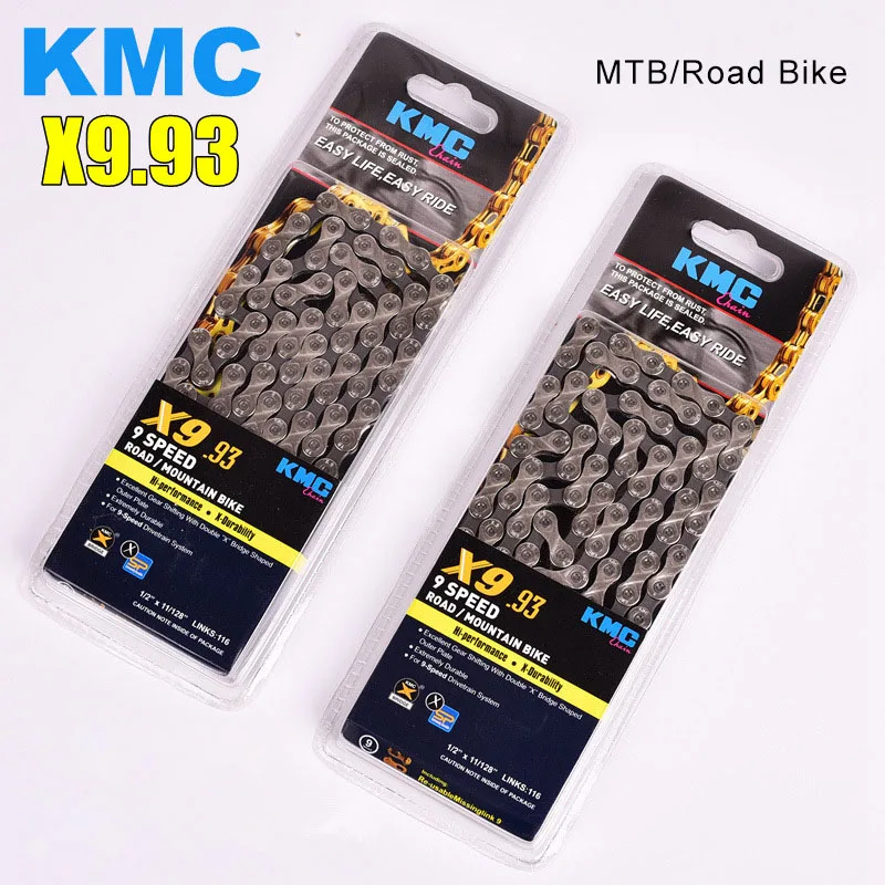 

KMC Factory direct 9/10/11 speed chain ultra light chains x9 x10 x11 x9.93 x10.93 x11.93 mtb road bike chain titanium Cheap