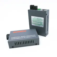 1 Pair HTB-GS-03 A/B Gigabit Fiber Optical Media Converter 1000Mbps Single Mode Single Fiber SC Port External Power Supply