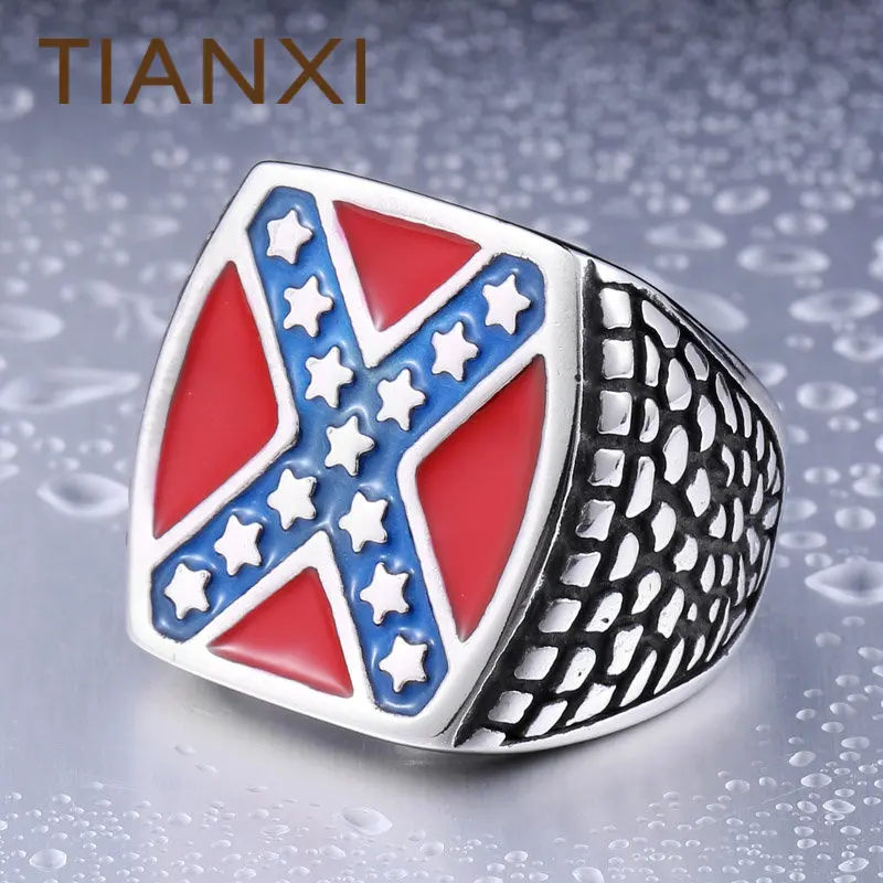 

New Store 316L Stainless Steel Men Ring Gothic Vintage Five-Pointed Star Ring Fashion Jewelry