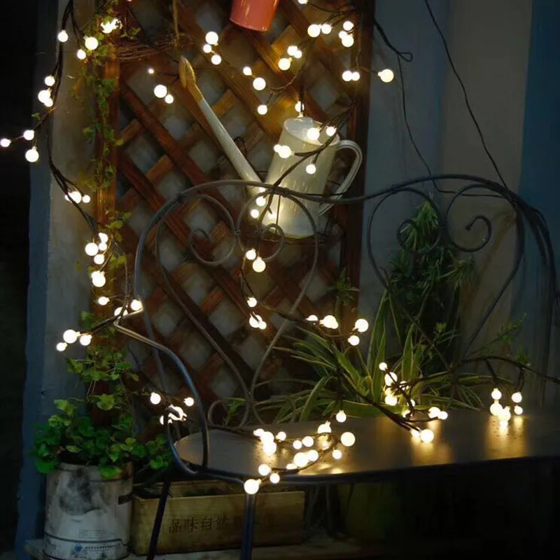 2,5 м 72 светодиодный ротанговый ветви светодиодный свет шнура водонепроницаемый праздник свет уличная гирлянда для рождественской