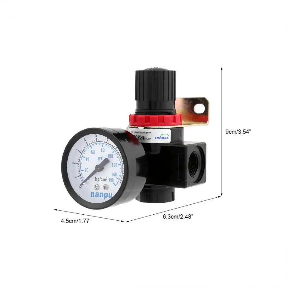1 шт. точный BR3000 G3/8 ''воздушный Управление компрессор Давление регулирующий клапан с манометром