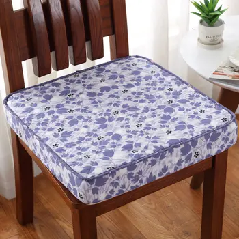 

Purple Leaf Print Thickness 8cm Chair Cushion Mat For Winer Antislip Dining Seat Cushion Pad Quality Poam Chair Cushions 1pcs