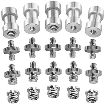 

Neewer 20 Pieces 1/4 inch 3/8 inch Metal Threaded Screw Converter Adapter for DSLR Camera Tripod Shoulder Rig Light Stand