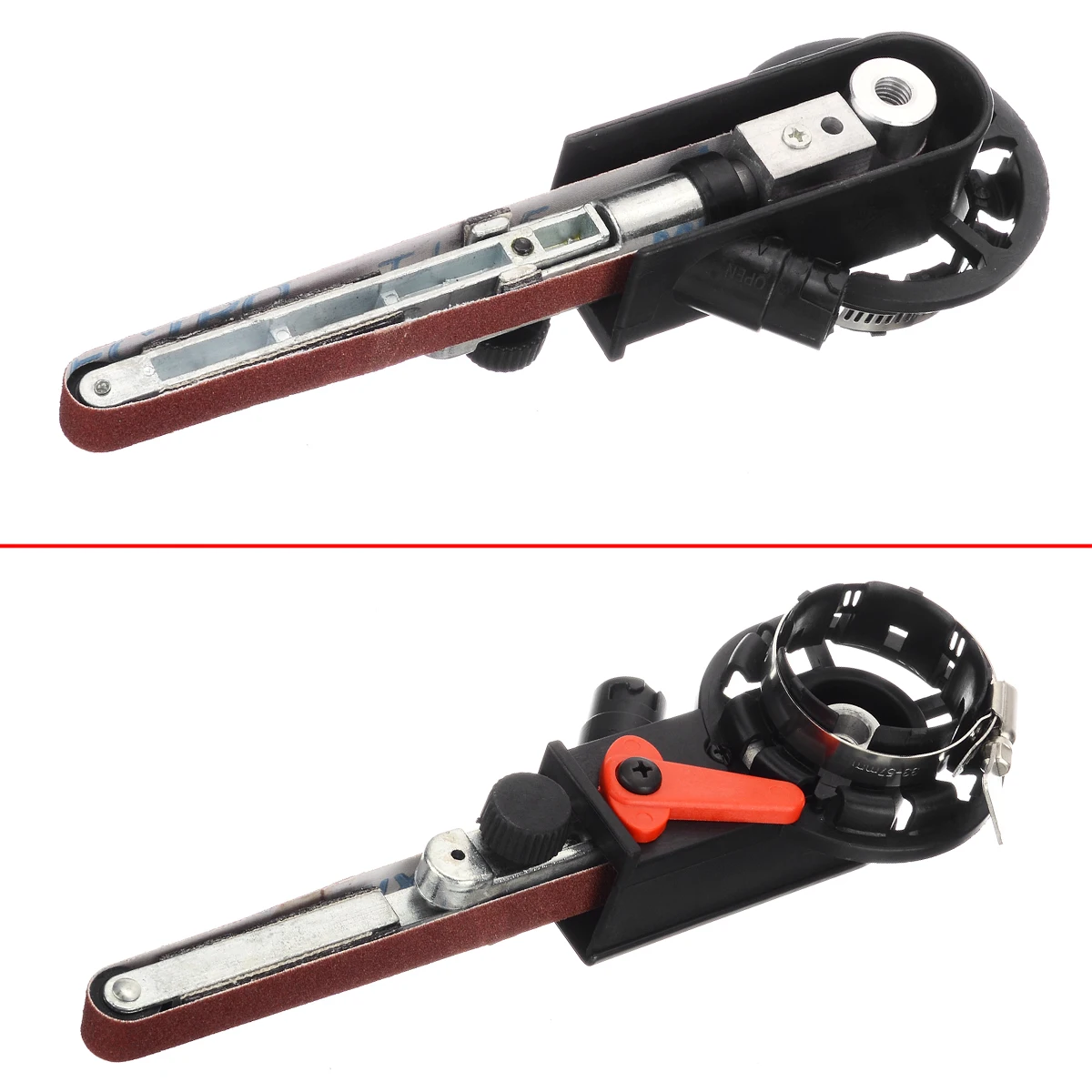 1 Set Durable Sander Machine Sanding Belt Adapter Head Convert With Sanding Belts For 4-1/2" / 5" Electric Angle Grinder